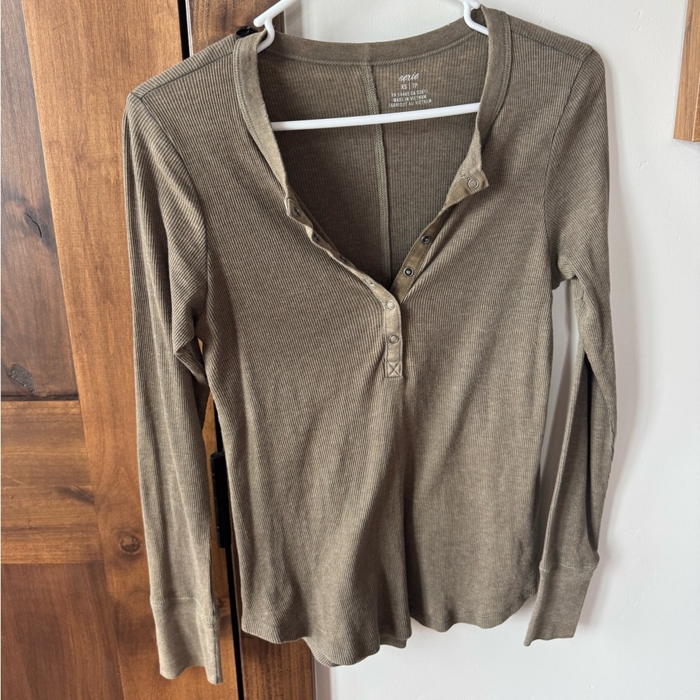 Aerie Ribbed Henley